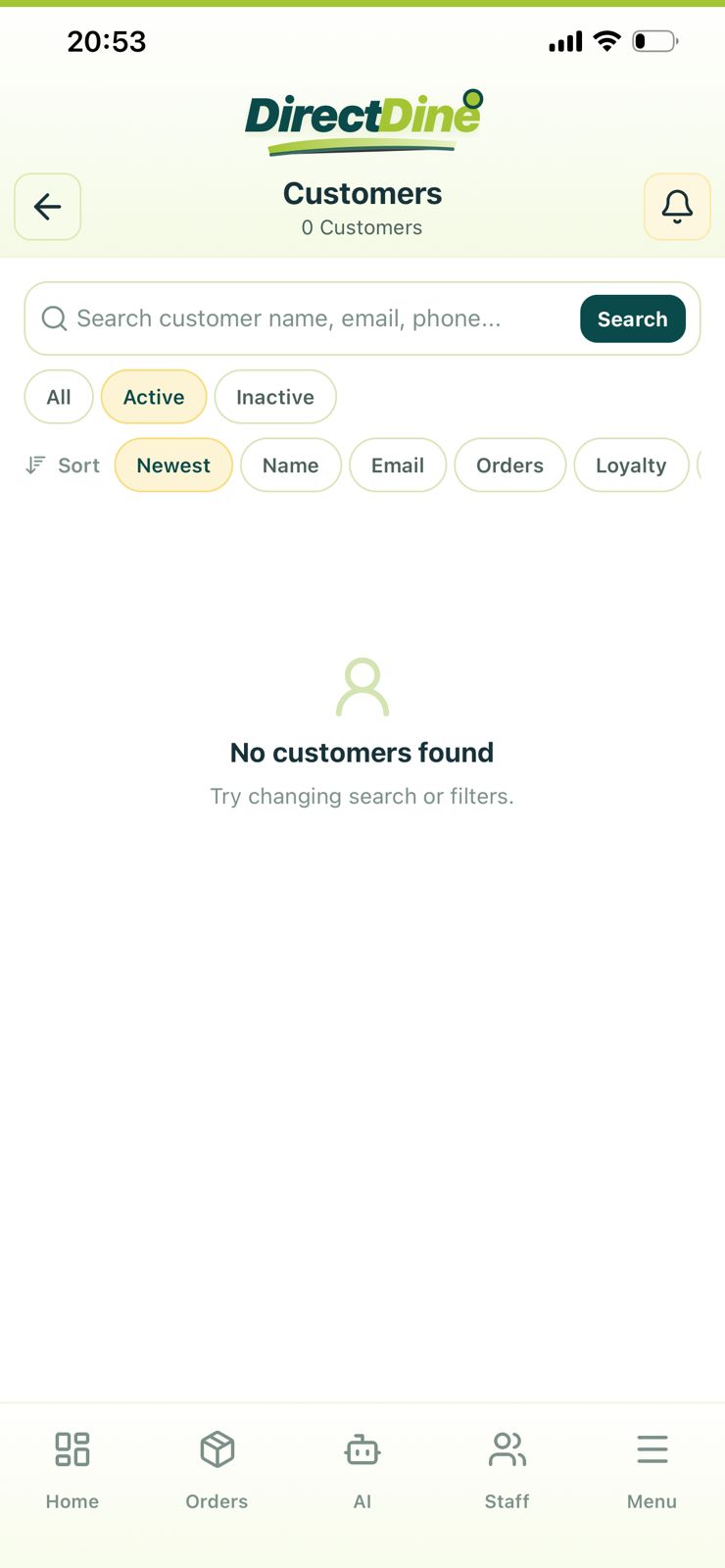 Direct Dine app preview screen 6 of 8